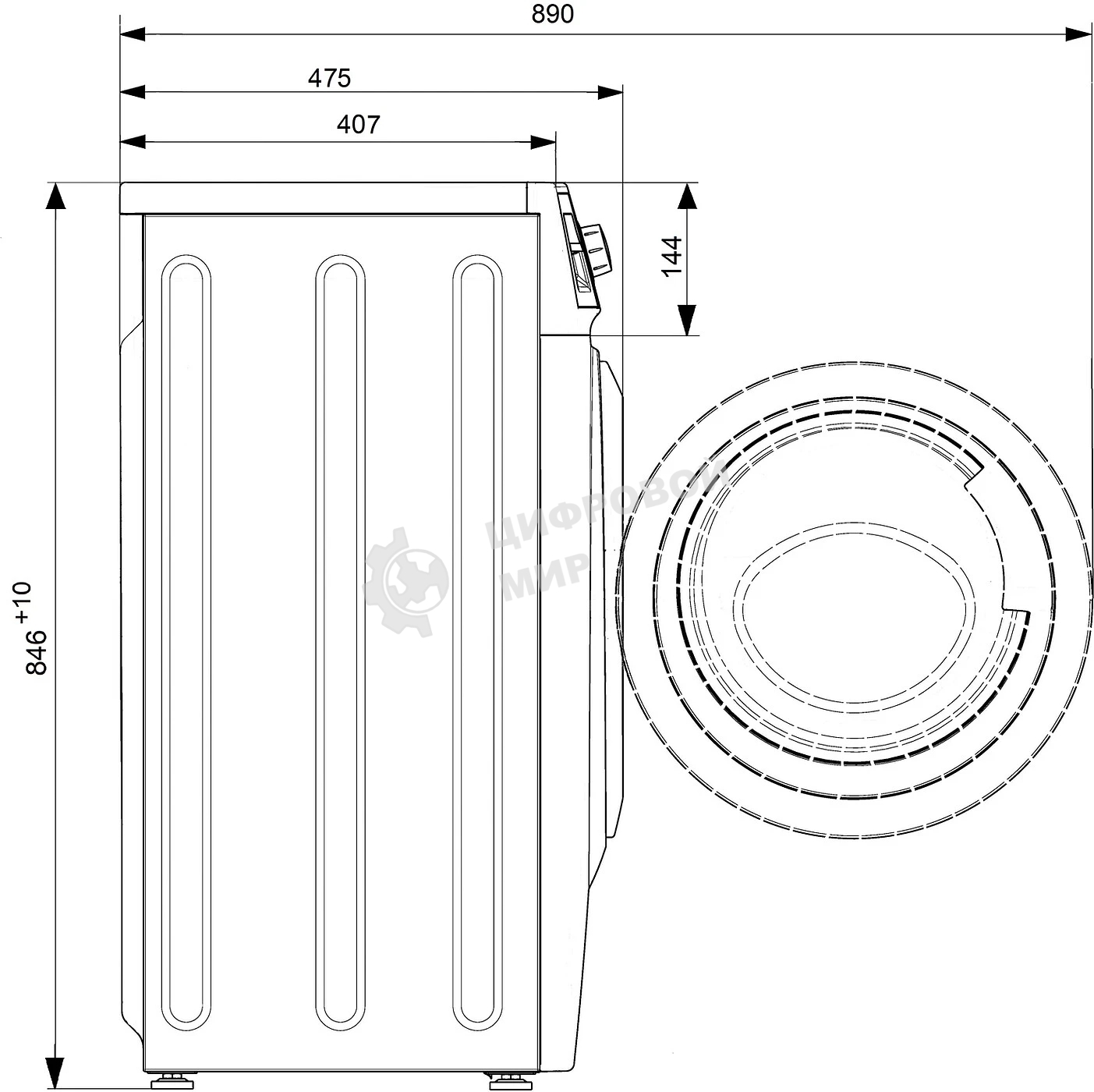 Стиральная машина Atlant СМА 60У105-00 белый, загрузка фронтальная 6 кг, 1000 об/мин., класс: А+++