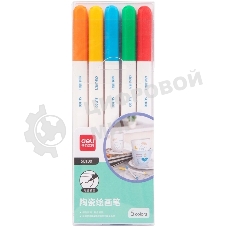 Фломастеры для керамики Deli SU100 Невентилируемый 5цв. ПВХ-бокс (5шт.)