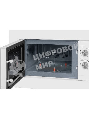 Микроволновая печь встраиваемая Weissgauff HMT-2012GRILL белый, 20 л, 700 Вт, переключатели - поворотный механизм