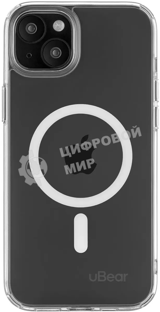 Чехол (клип-кейс) uBear для Apple iPhone 15 Plus Real Mag Case with MagSafe прозрачный (CS254TT67RL-I23M)