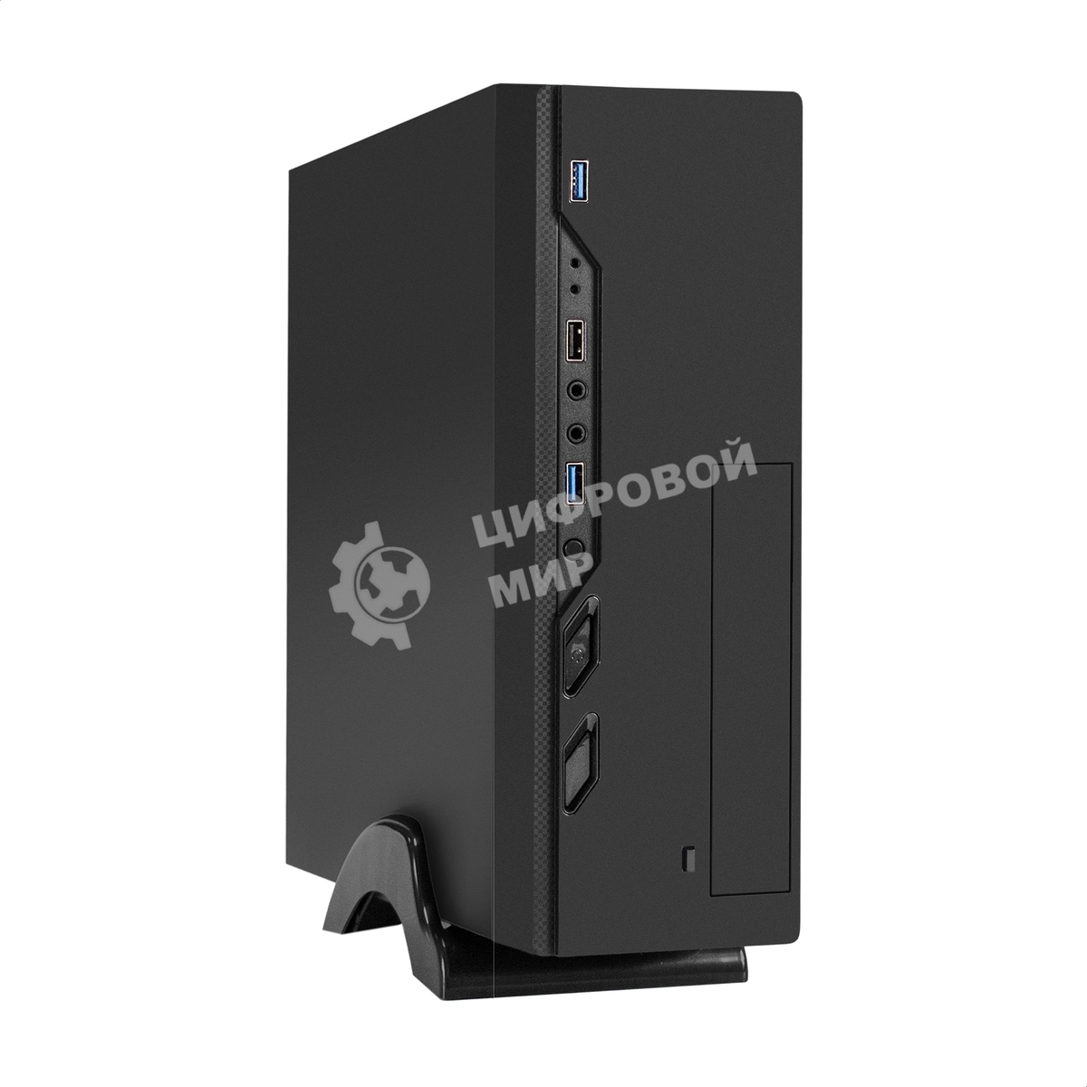 Компьютерный корпус Desktop ExeGate MI-208U2-M400 (mini-ITX/mATX, БП M400 с вент. 8см, 1хUSB+2хUSB 3.0, аудио, черный)