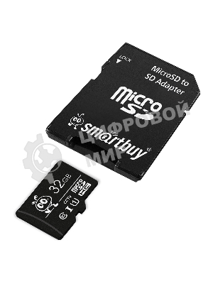 Флеш карта Smartbuy (SB32GbSDCCTV) micro SDHC 032Gb cl10 U1 V10 + адаптер