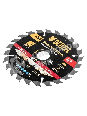 Пильный диск по дереву с гвоздями Denzel ф190 х 30 мм, 24 зубов