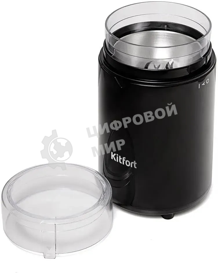 Кофемолка Kitfort КТ-1314 Напряжение: 220 - 230 В, 50/60 Гц.Мощность: 150 Вт.Вместимость: 60 г зерен.