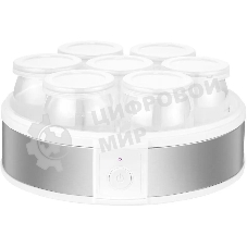 Йогуртница Kitfort КТ-6405 20Вт 7б. 180 мл упр.:механич. серебристый/белый