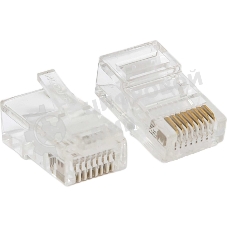 Коннектор RJ-45 TERACOM PRO неэкранированный 8P8C 30мкд Cat.5E универсальный (упак. 10 шт)