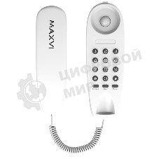 Телефон проводной Maxvi CS-01 белый