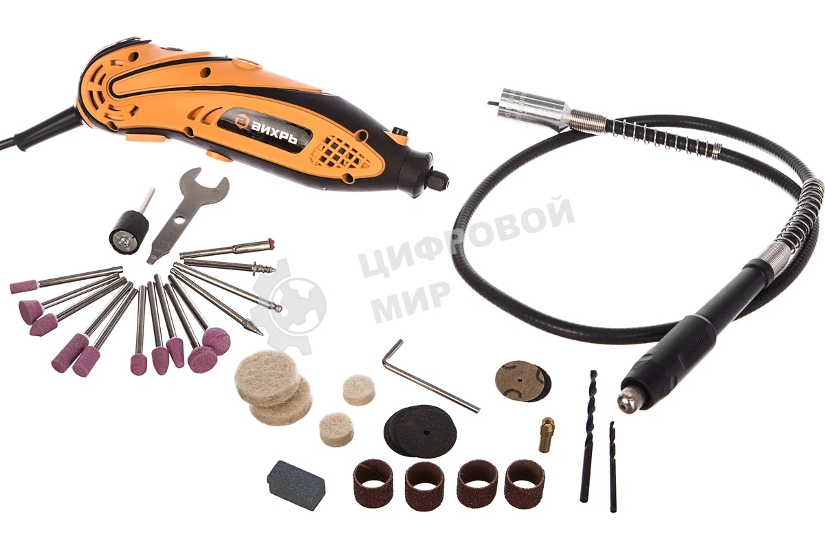 Прямошлифовальная машина (гравер) ВИХРЬ Г-160ГВ Гравер 72/4/2 160 Вт, 30000 об/мин, 2.3-3.2 мм, 0.63 кг