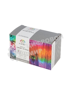 Гирлянда Neon-night светодиодный занавес из росы 3х3м 300 LED IP20 USB + пульт управления с крючками для крепления мультиколор