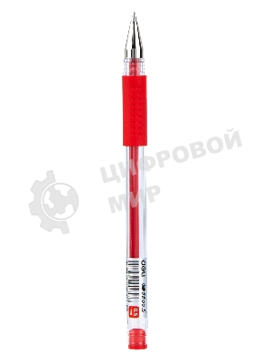 Ручка гелевая Deli Daily E6600SRed прозрачный, d=0.5мм, красные чернила, резиновая манжета
