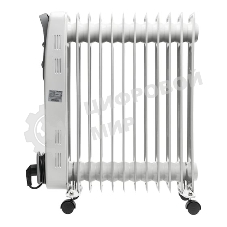 Обогреватель масляный Ресанта ОМ-12А (12 секций), белый, 2500 Вт, 30 м2, термостат 67/3/21