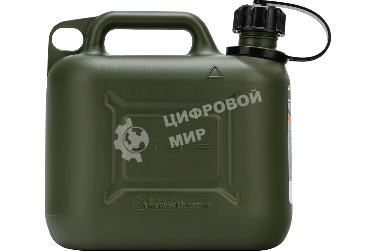 Канистра Stels для ГСМ вертикальная, 5 л., пластиковая, усиленная