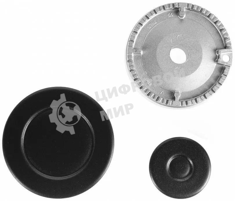 Газовая варочная панель Maunfeld EGHG.64.6CB/G, 4 конфорки, закаленное стекло, черный