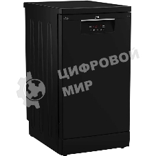 Посудомоечная машина Beko BDFS15020B, черная, 44.8 см, 10 компл., 49 дБ, класс A