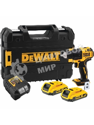 Дрель-шуруповерт DeWalt DCD708D2T-QW, 18В, 2 Ач, 65 Нм, бесщеточный