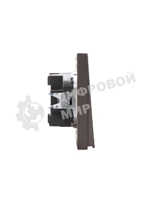 Выключатель Kranz STRONG 1 кл проходной (переключатель) с подсветкой 10А с/у графит