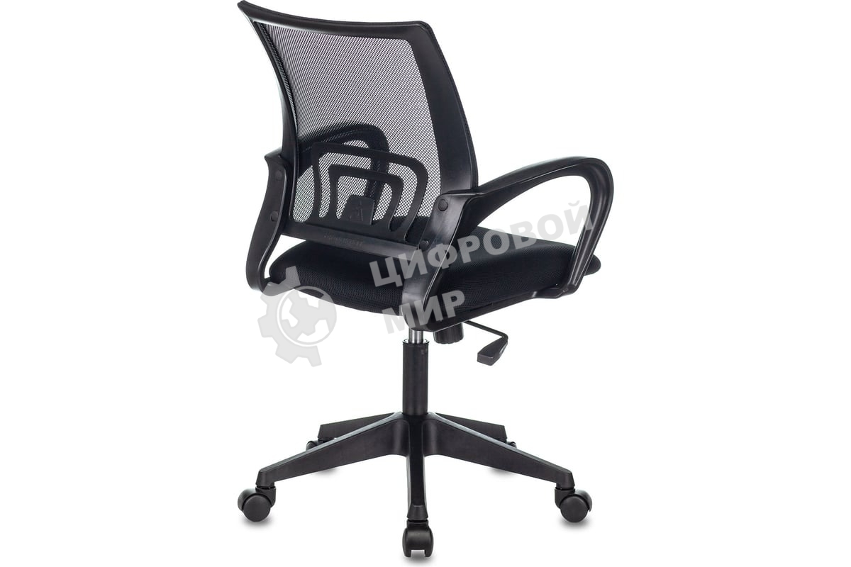 Кресло офисное Бюрократ CH-695N черный, эко.кожа, крестов. пластик