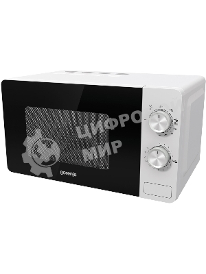 Микроволновая печь Gorenje MO20E2W белый, 20 л, 800 Вт, переключатели - поворотный механизм