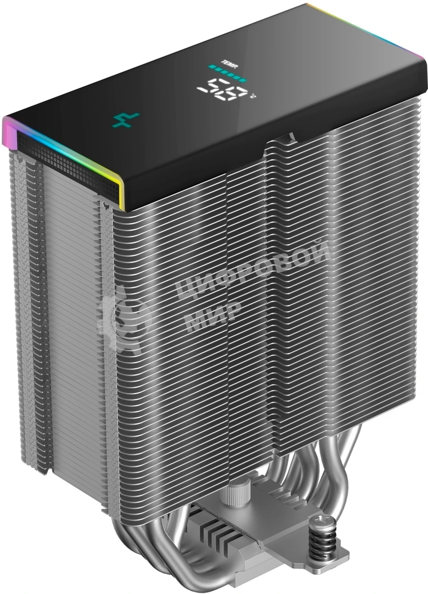 Кулер для процессора DEEPCOOL AK500S DIGITAL SE LGA20XX/1700/1200/115X/AM5/AM4 (12шт/кор, TDP 240W, PWM, Fan 120мм, 5 тепл. трубок, Copper Base, черный) RET (R-AK500S-BKADMN-GJD)