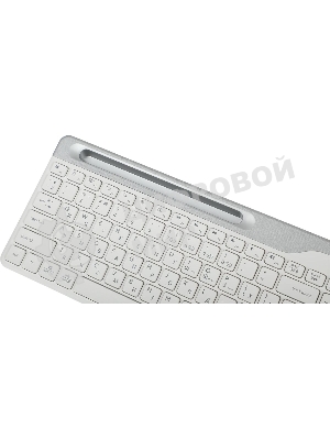 Клавиатура беспроводная A4Tech Fstyler FBK25, USB, Bluetooth/Радиоканал, белый/серый
