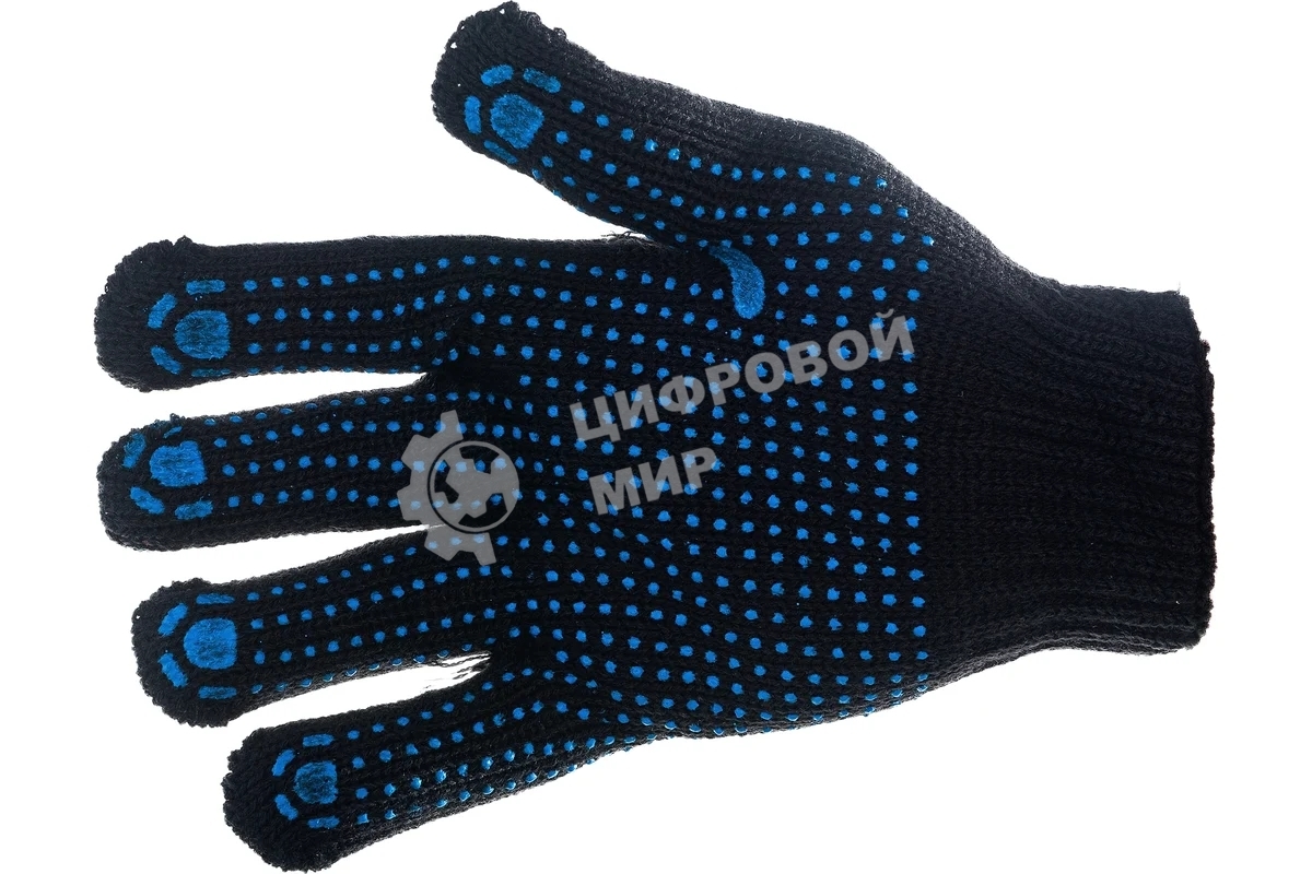 Перчатки трикотажные Сибртех, акрил, с ПВХ точкой, 7 класс