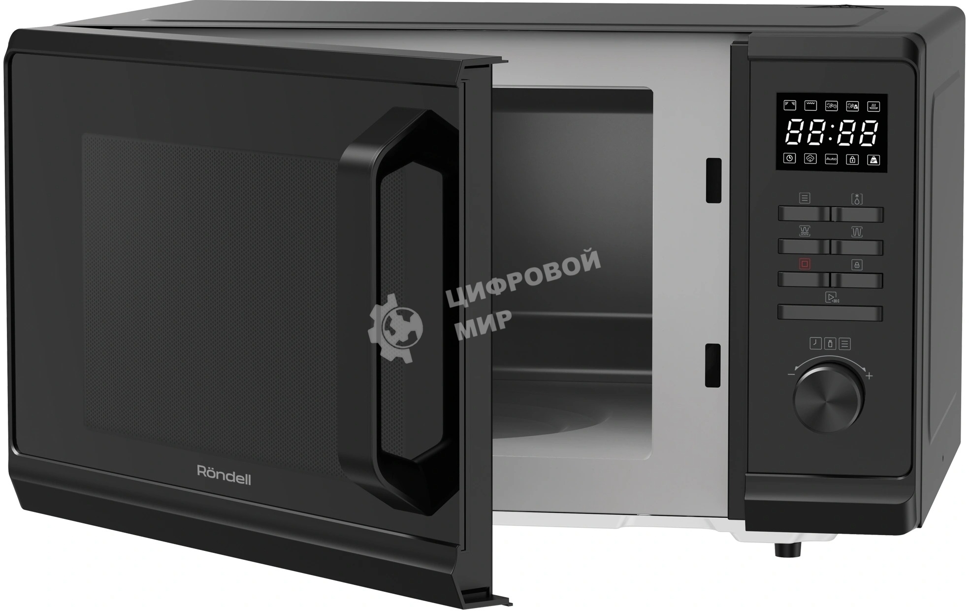 Микроволновая печь Rondell RDE-MW236 черный, 23 л, 800 Вт, переключатели - кнопки, поворотный механизм