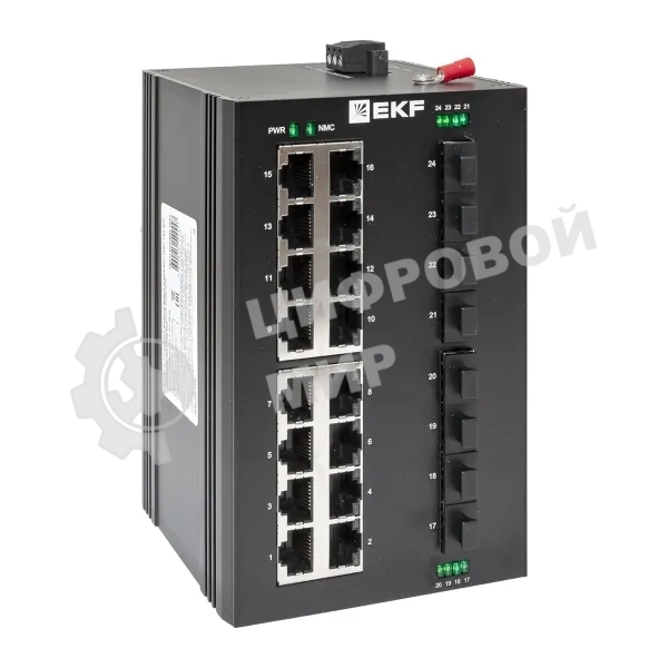 Коммутатор EKF TSX-U-8GX/SFP-16GT, 16×1 Гбит/с + 8×1 Гбит/с SFP, неуправляемый