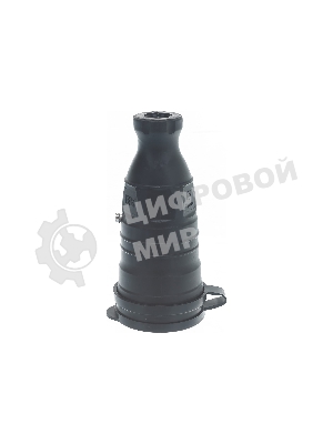 Розетка 1-м Омега РБп13-1-0м с защ. крышкой переносная с заземл. IP44 черный каучук IEK PKR21-016-2-K02