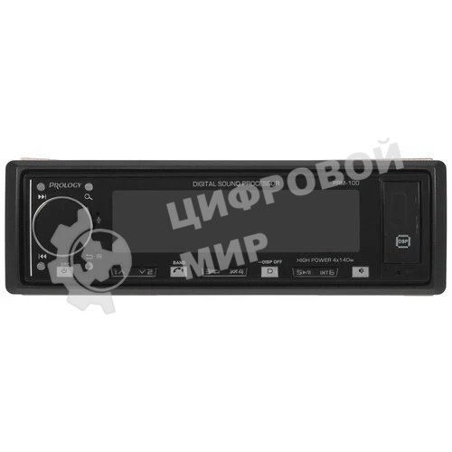 Автомагнитола Prology PRM-100, 1 DIN, Bluetooth, USB Type-A, AUX, пульт ДУ