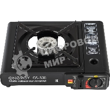 Плита настольная газовая Energy GS-300 чёрный, 2,5 кВт, газовая горелка, конфорки - 1, металл, поворотный регулятор