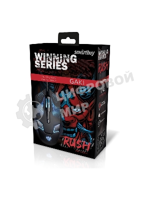 Мышь проводная Smartbuy (SBM-743G-K) RUSH черная