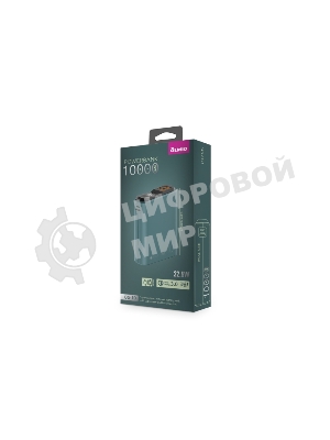 Портативный аккумулятор OLMIO QS-10, 10000mAh, 22.5W QuickCharge3.0/PowerDelivery, LCD, темно-зеленый
