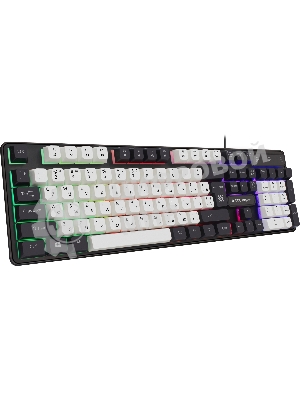 Клавиатура проводная Defender Dark Knight R GK-077, USB, черный/белый