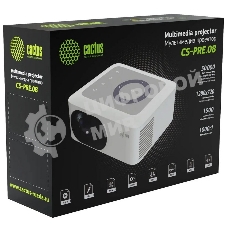 Проектор Cactus CS-PRE.08WT.WXGA LCD 1500Lm LS 150Lm ANSI (1280x720) 1000:1 ресурс лампы:30000часов 1xUSB typeA 1xHDMI 0.5кг