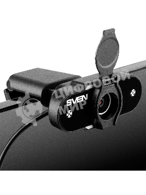 Веб-камера SVEN IC-915 1280x720, 30 кадр/с, USB Type-A, микрофон, шторка приватности, универсальное крепление