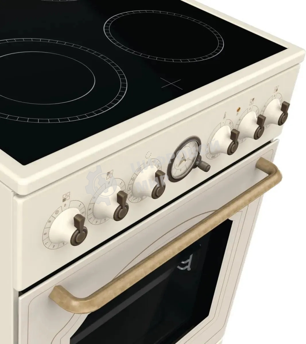 Плита электрическая Gorenje GECS5B70CLI бежевый, конфорок 4 электрических, духовка 70 л, 50 см x 85 см x 59.4 см