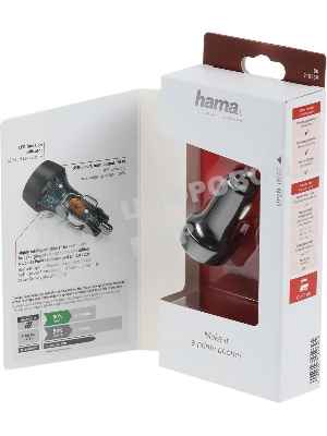 Автомобильное зарядное устройство Hama H-210569 1.67A+3A+2.22A PD универсальное черный