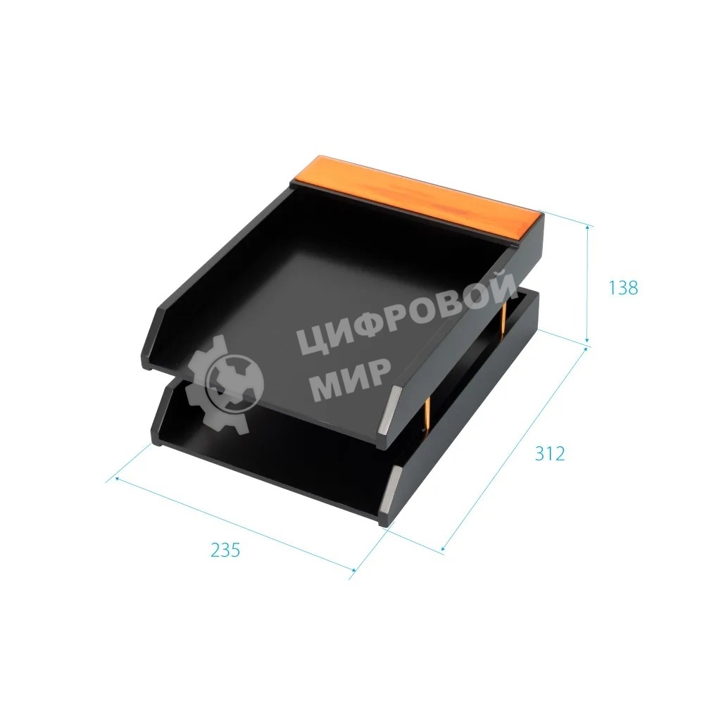 Настольный набор Good Sunrise H8G-1A (8 предметов) дерево/МДФ черный/оранжевый