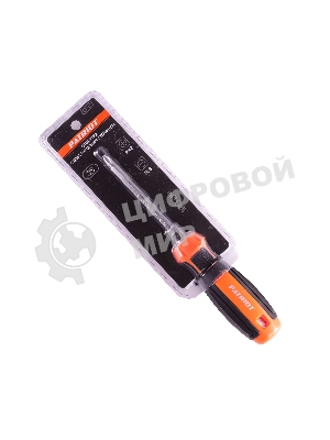 Отвертка Patriot с двусторонним стержнем, CR-V, PH2-SL6 x 100, двухкомпонентная рукоятка