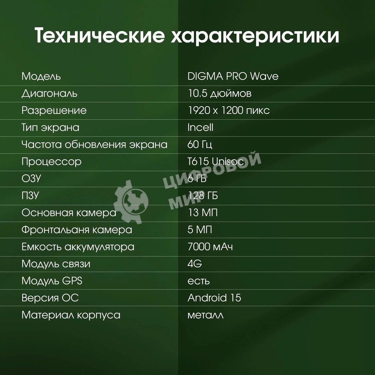 Планшет Digma Pro Wave 10.5
