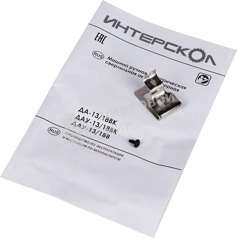 Дрель-шуруповерт аккумуляторная ИНТЕРСКОЛ ДАУ-13/18В, Аккумуляторный, 18В, Ударный, Кейс