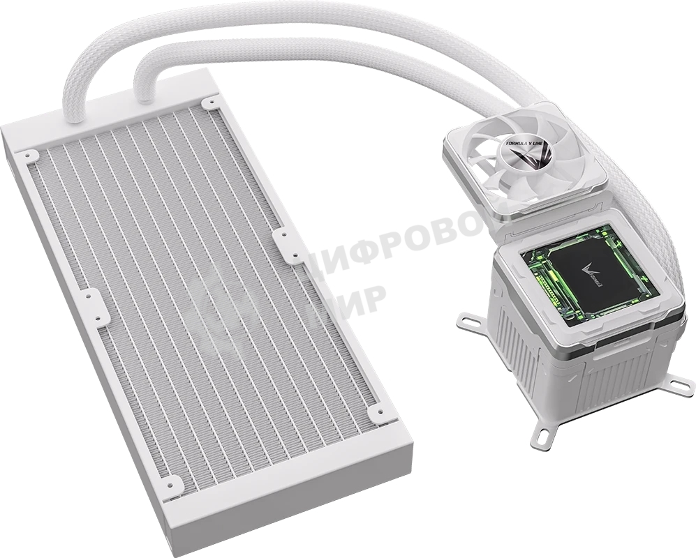 Система жидкостного охлаждения Formula V Line Cryo Wing Digi 240 WH, 240мм, LCD 2.73