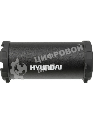 Колонка портативная Hyundai H-PAC220 черный/голубой 10W 1.0 BT/3.5Jack/USB