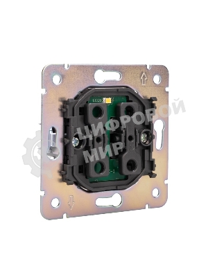 Выключатель Kranz STRONG 1 кл проходной (переключатель) с подсветкой 10А с/у графит