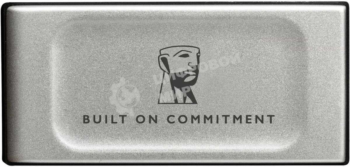 Внешний SSD Kingston XS2000, 2TB, USB 3.2 Gen 2x2 Type-C, R/W 2000/2000, серебристый