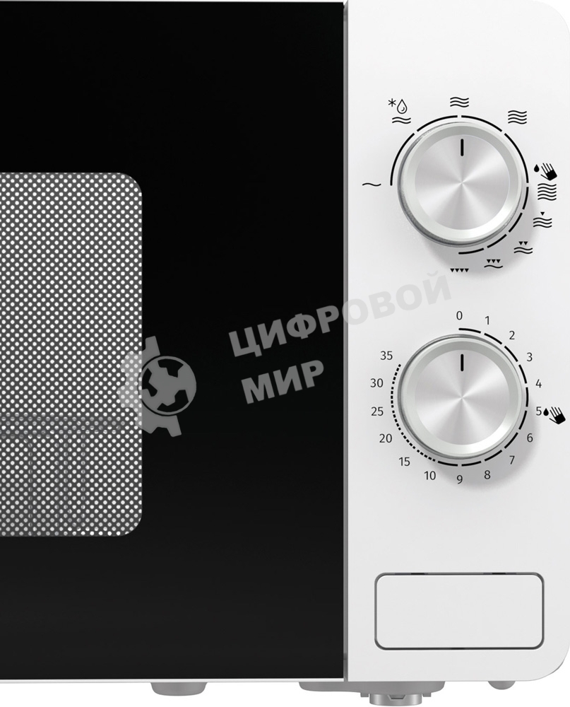 Микроволновая печь Gorenje MO20E2W белый, 20 л, 800 Вт, переключатели - поворотный механизм