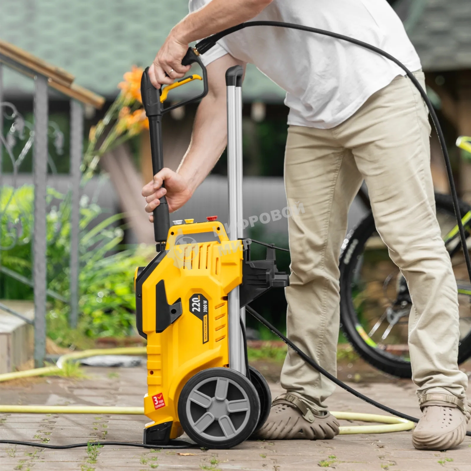 Моечная машина высокого давления Denzel K 50 Power, 2100 Вт, 150 бар, 600 л/ч, асинх. двиг.