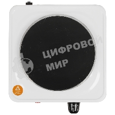 Плита настольная электрическая Blackton Bt HP113W белый, 1 кВт, ТЭН, конфорки - 1, эмаль, поворотные переключатели