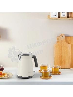 Электрочайник Tefal KI666AE0 молочный, 1.7 л, 2400 Вт, скрытый нагревательный элемент