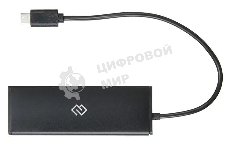 USB-концентратор Digma HUB-4U2.0-UC-B, USB-C, USB 2.0 4 порта, USB